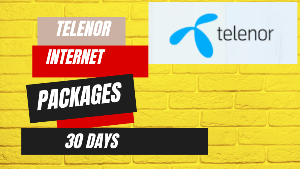 Telenor monthly internet packages

