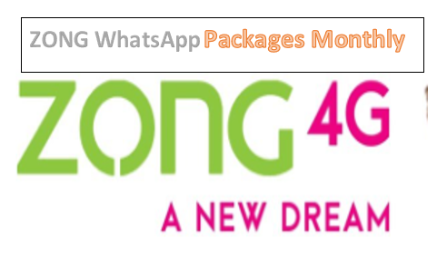 ZONG WhatsApp Packages Monthly 2023