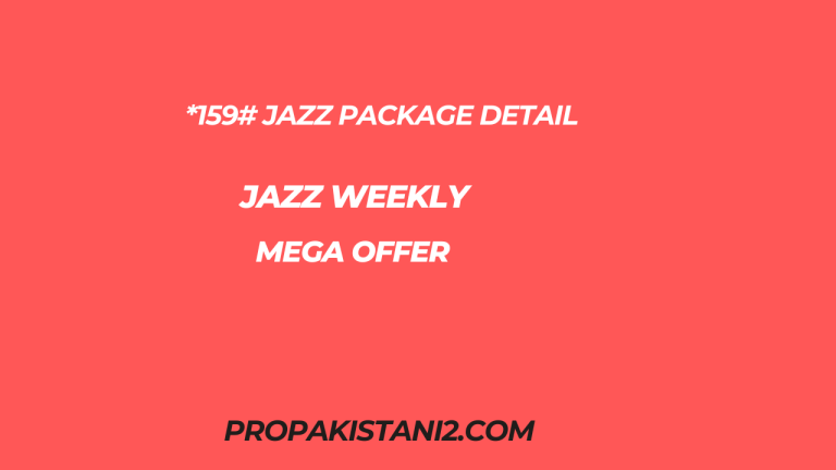 *159# Jazz Package Detail Jazz Weekly Mega Offer