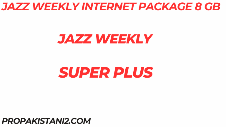 Jazz Weekly Internet Package 8 GB Weekly Super Plus